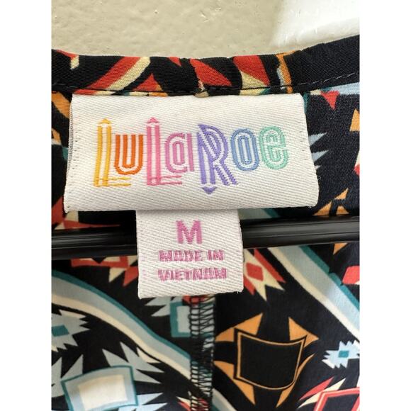 LulaRoe Size Medium Open Cardigan Aztec Southwestern Tribal Open Cardigan Water - Picture 3 of 6
